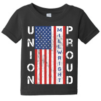 Union Proud American Flag Millwright Baby Tee | Artistshot