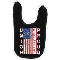 Union Proud American Flag Millwright Baby Bibs | Artistshot