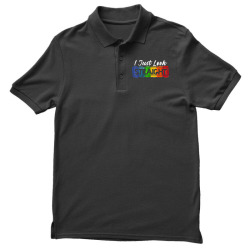 I Just Look Straight shirt Funny LGBT Pride Rainbow Flag tee Men's Polo Shirt | Artistshot