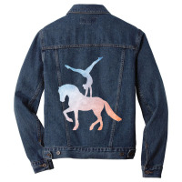 Vaulting Equestrian Sport Horse Men Denim Jacket | Artistshot