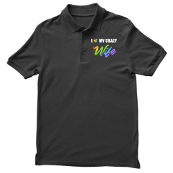 I Love My Crazy Wife LGBT Pride Funny Gift Tshirt Men's Polo Shirt | Artistshot