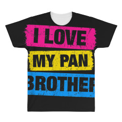 I Love My Pansexual Brother Pansexual Pride LGBT Tshirt Gift All Over Men's T-shirt | Artistshot
