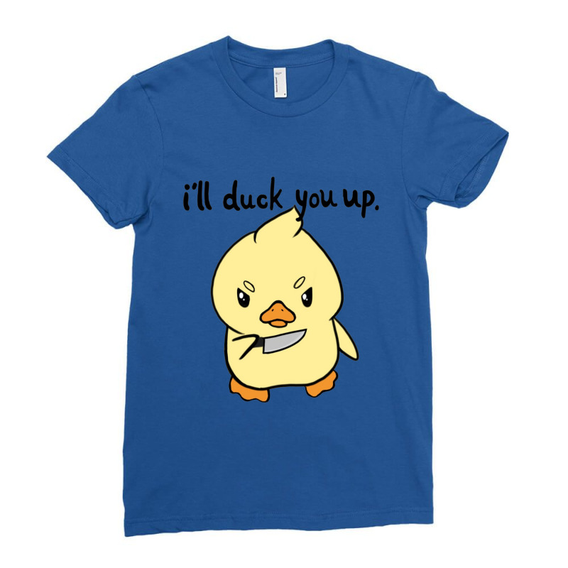 Baby Duck Cartoon Ladies Fitted T-shirt | Artistshot