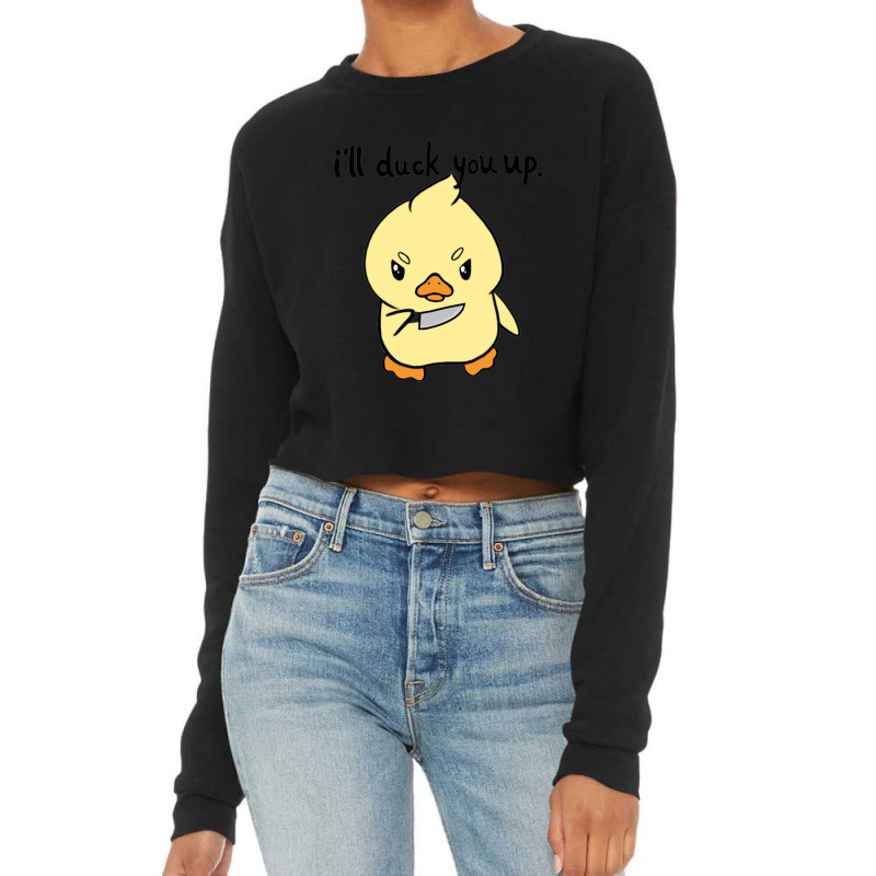 Baby Duck Cartoon Cropped Sweater | Artistshot