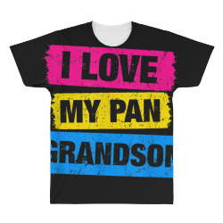 I Love My Pansexual Grandson Pansexual Pride LGBT Tshirt All Over Men's T-shirt | Artistshot