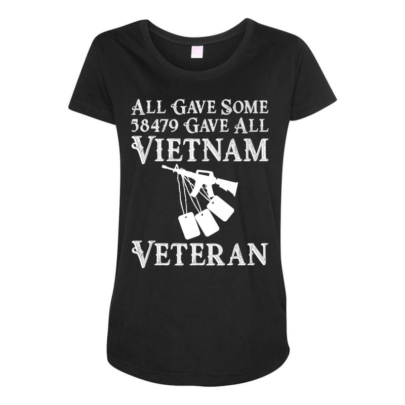 Vietnam Veteran 58479 Gave All Tees Soldiers Men Women Maternity Scoop Neck T-shirt by bummercaught | Artistshot