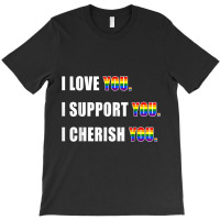 I Love You Support You Cherish You Lgbt Gay Pride Ally Shirt T-shirt | Artistshot