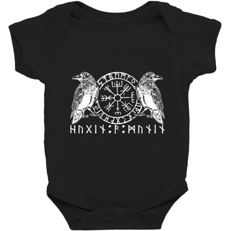 Viking Vegv??sir Ravengod Hugin & Munin Ravens Baby Bodysuit | Artistshot