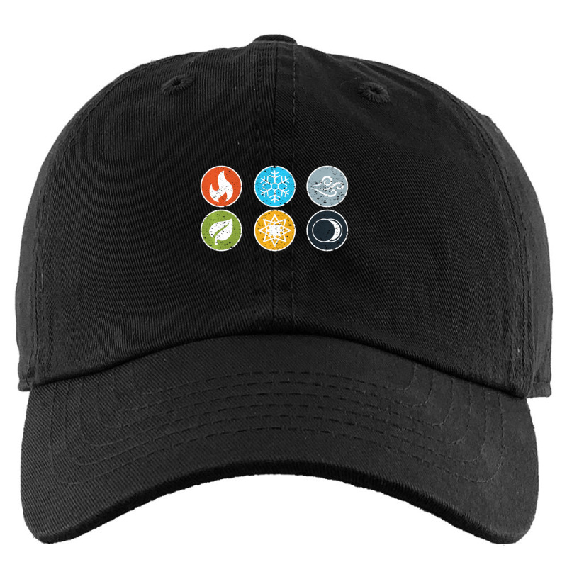 Gloomhaven Elements Symbol Fire Ice Air Earth Light Dark Kids Cap by behindcedar22 | Artistshot