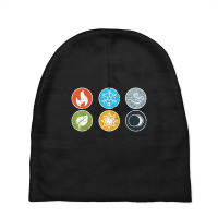 Gloomhaven Elements Symbol Fire Ice Air Earth Light Dark Baby Beanies | Artistshot