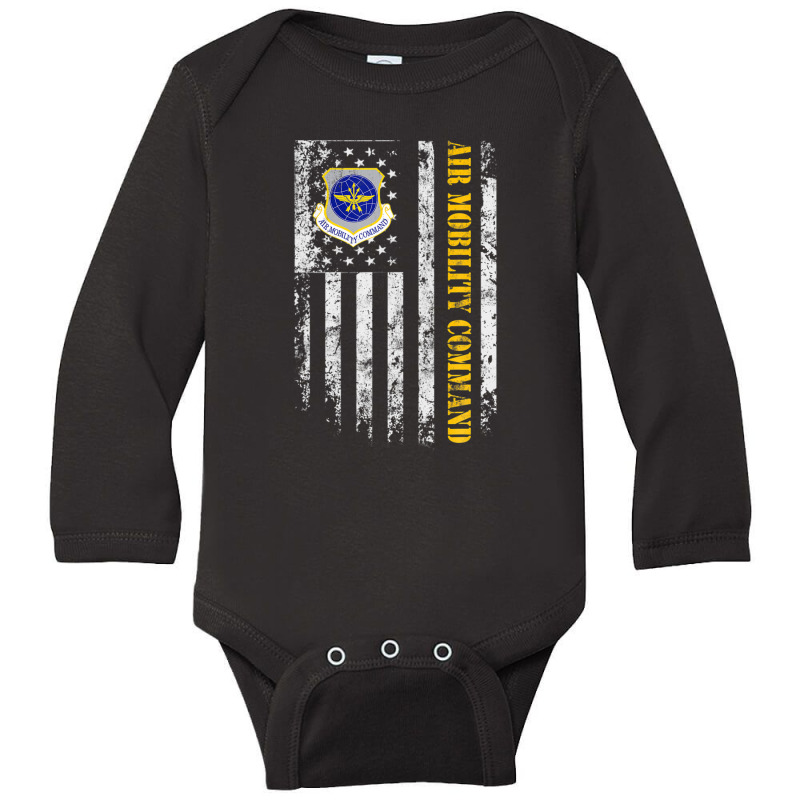 Proud Air Mobility Command Veteran Vintage Veterans Day Long Sleeve Baby Bodysuit by sapinaparimah | Artistshot