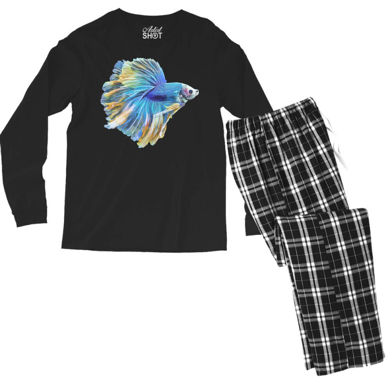 Paradise Betta T  Shirt Paradise Betta Fish T  Shirt Men's Long Sleeve Pajama Set by antwanbartell660 | Artistshot