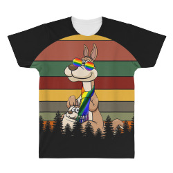 Kangaroo Gay Pride LGBT Retro TShirt All Over Men's T-shirt | Artistshot