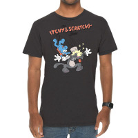 Us The Simpsons Itchy & Scratchy Hammer 01 Heather Grey H T Shirt Vintage T-shirt | Artistshot