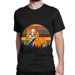 King Charles Spaniel Gay Pride LGBT Retro TShirt Classic T-shirt | Artistshot