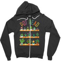 Plant Lover And Gardener Pot Head Succulent Zipper Hoodie | Artistshot