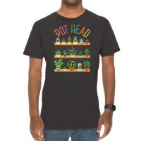 Plant Lover And Gardener Pot Head Succulent Vintage T-shirt | Artistshot