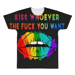 Kiss Whoever The F Fuck You Want tshirt gay pride lips june All Over Men's T-shirt | Artistshot