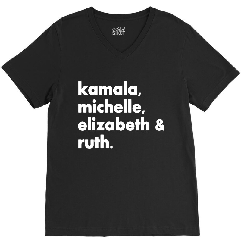 Kamala Michelle Rbg Elizabeth Ruth V-neck Tee | Artistshot