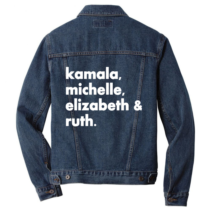 Kamala Michelle Rbg Elizabeth Ruth Men Denim Jacket | Artistshot