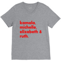 Kamala Michelle Rbg Elizabeth Ruth V-neck Tee | Artistshot