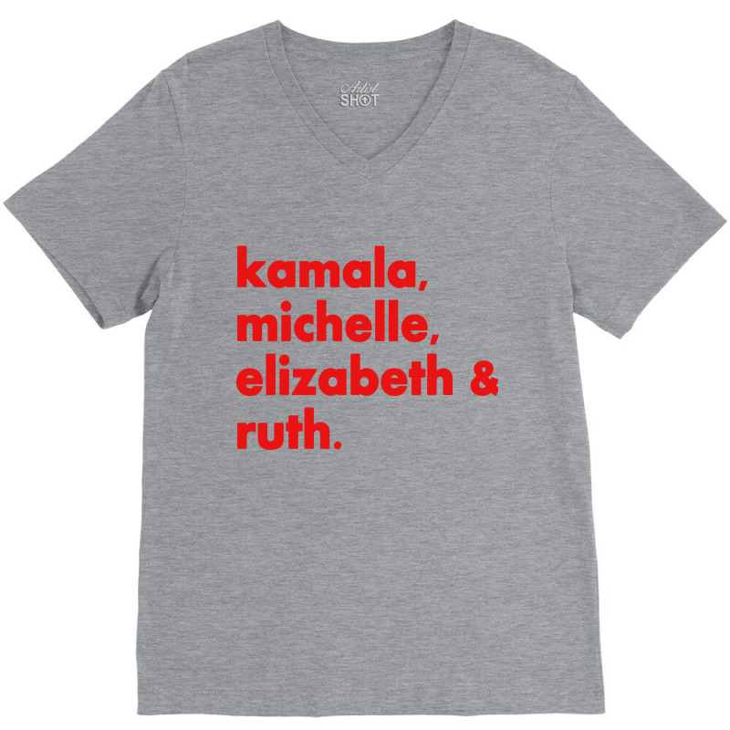 Kamala Michelle Rbg Elizabeth Ruth V-neck Tee | Artistshot