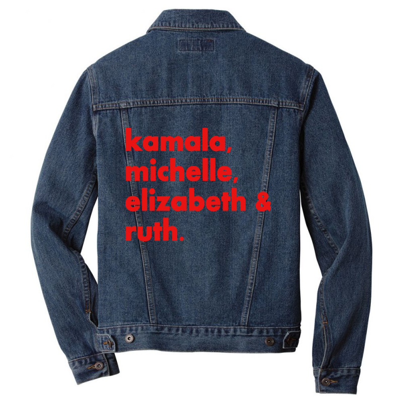 Kamala Michelle Rbg Elizabeth Ruth Men Denim Jacket | Artistshot