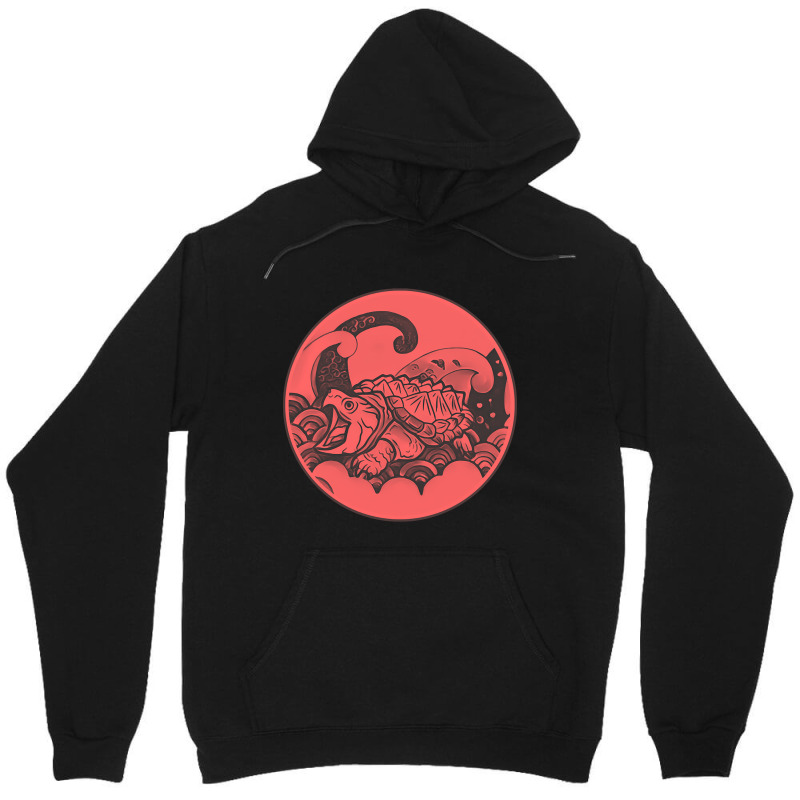 Giant Alligator Snapping Turtle - Japanese Style For Reptiles Lovers - Unisex Hoodie | Artistshot