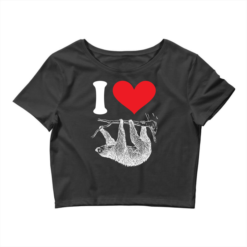 I Heart Sloth Crop Top by tshiart | Artistshot