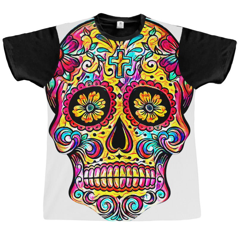 Sugar Skull Shirt Dia De Los Muertos Day Dead Calavera Gift Tank Top Graphic T-shirt by tamkyfashions | Artistshot