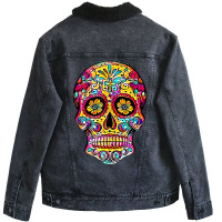 Sugar Skull Shirt Dia De Los Muertos Day Dead Calavera Gift Tank Top Unisex Sherpa-lined Denim Jacket | Artistshot