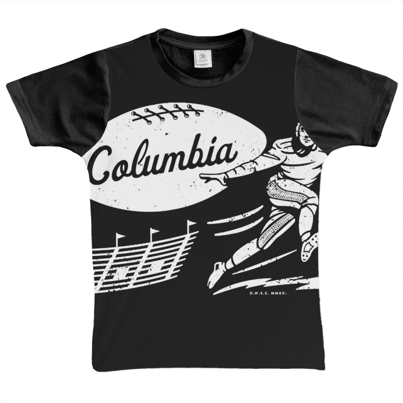 Vintage College Football - Columbia Lions (white Columbia Wordmark) Graphic Youth T-shirt by bummercaught | Artistshot