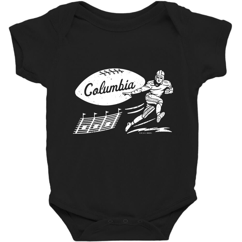 Vintage College Football - Columbia Lions (white Columbia Wordmark) Baby Bodysuit by bummercaught | Artistshot