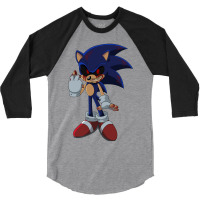 Crazy Sondgehog Anime 3/4 Sleeve Shirt | Artistshot