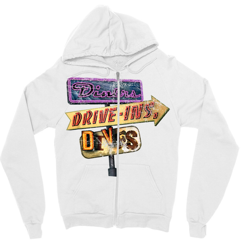 Diners Drive Ins Dives Zipper Hoodie | Artistshot