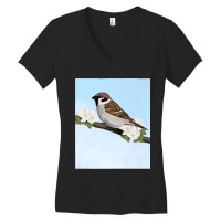 House Sparrow Bird Birder Birdlover Birdwatcher Biologist Premium Women's V-neck T-shirt | Artistshot