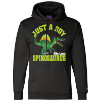 Just A Boy Who Loves Spinosaurus I Kids I Toddler Dinosaur Premium Champion Hoodie | Artistshot