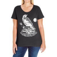 Raven Pagan Witchcraft Wicca Occult Satan Gothic T Shirt Ladies Curvy T-shirt | Artistshot