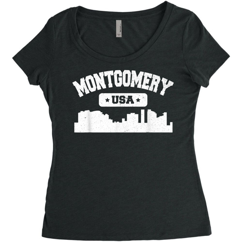 Montgomery Skyline City Retro Vintage Vacation Pride Alabama T Shirt Women's Triblend Scoop T-shirt by mollyschq6z | Artistshot