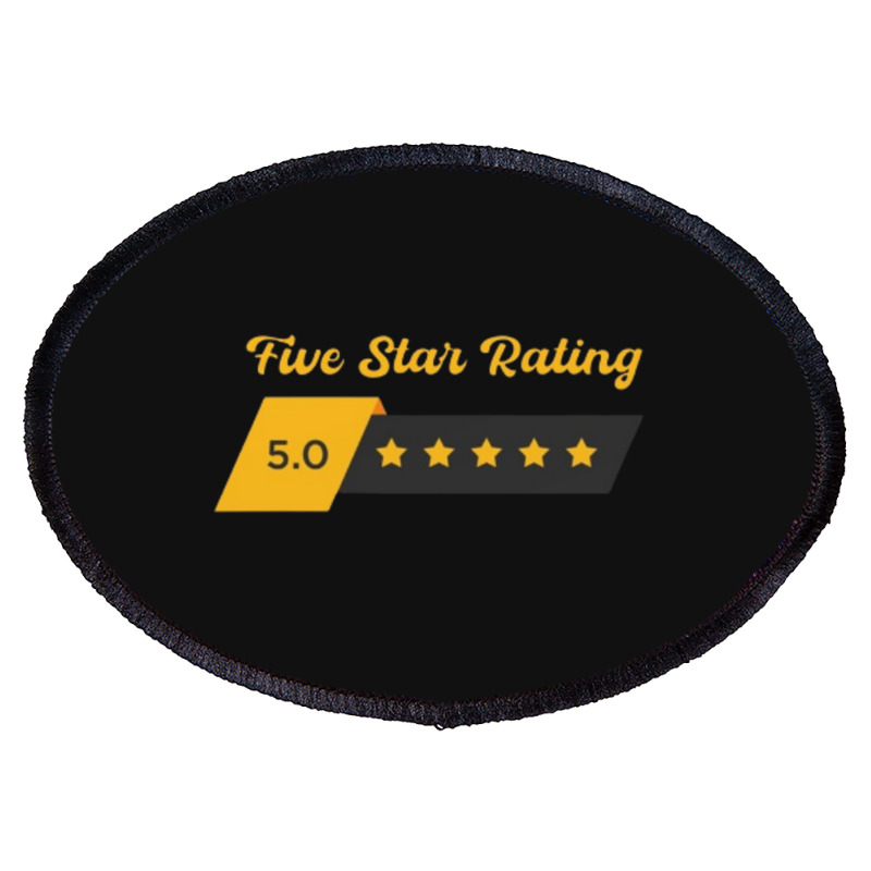 Five Star Rating Oval Patch | Artistshot