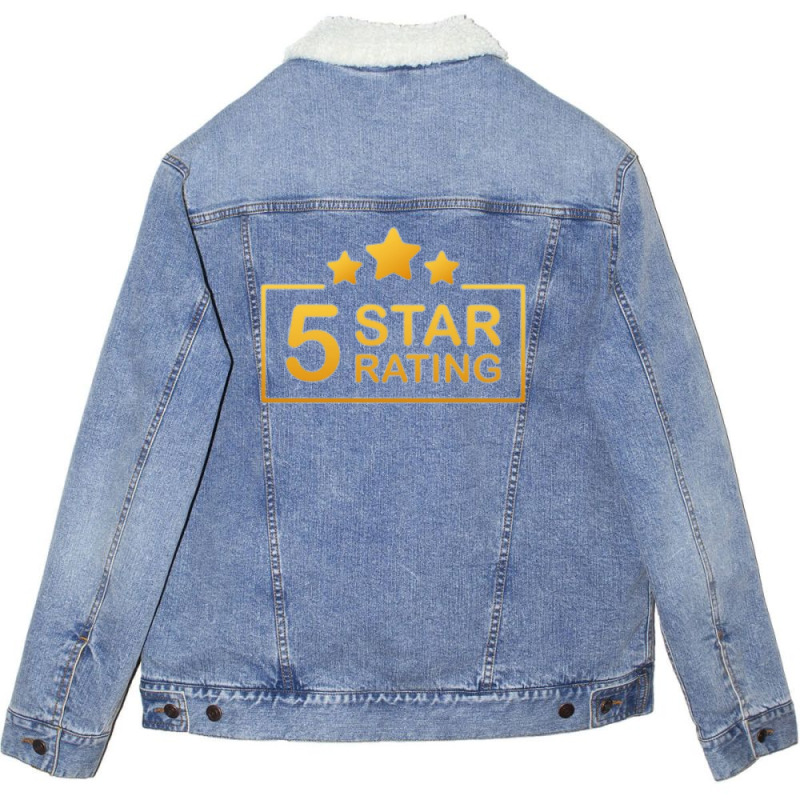 5 Five Star Rating Funny Unisex Sherpa-lined Denim Jacket | Artistshot