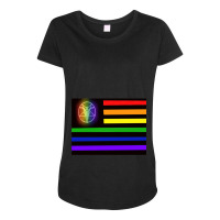 Satanic Temple Pride Flag Maternity Scoop Neck T-shirt | Artistshot