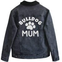 Bulldog Mum Unisex Sherpa-lined Denim Jacket | Artistshot