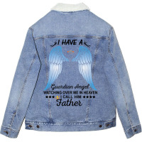 My Father Is My Guardian Angel Unisex Sherpa-lined Denim Jacket | Artistshot