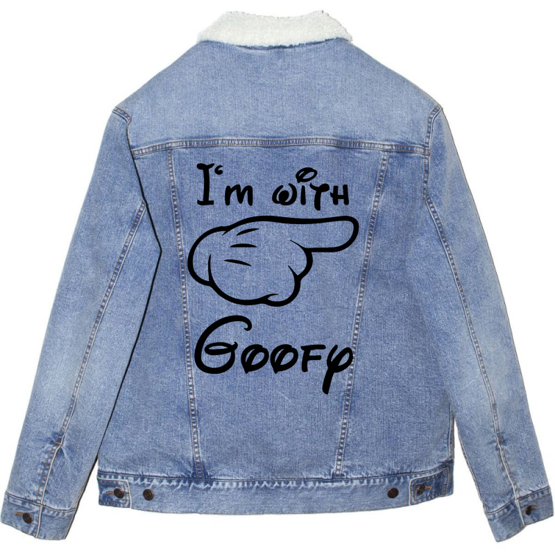 I'm With Goofy Unisex Sherpa-lined Denim Jacket | Artistshot