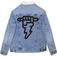 Pencil Lightning Unisex Sherpa-lined Denim Jacket | Artistshot