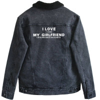 I Love It When My Girlfriend Lets Me Race Go Karts Unisex Sherpa-lined Denim Jacket | Artistshot