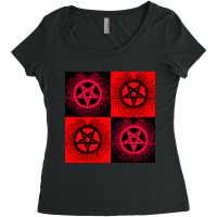 Black Metal Pentagrams--black _amp_ Red Women's Triblend Scoop T-shirt | Artistshot