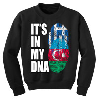 Greek And Azerbaijani Mix Heritage Dna Flag Youth Sweatshirt | Artistshot