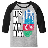 Greek And Azerbaijani Mix Heritage Dna Flag Youth 3/4 Sleeve | Artistshot